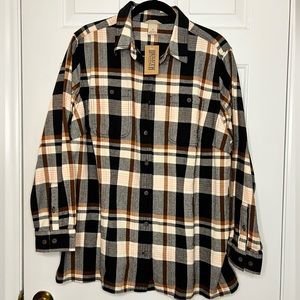 Women’s Duluth Trading Co. Flannel Button Up Shirt 1X